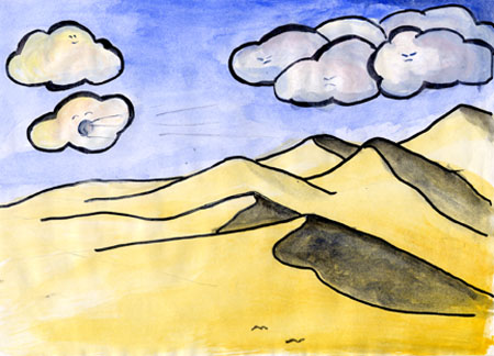 cloudsdesert