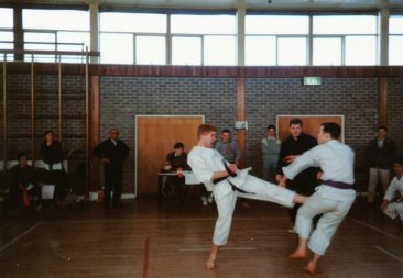 Darren (L), Bill Creasy Refereeing – February 1989