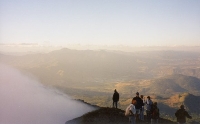 Climbers At Crater