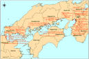 a map showing the inland sea area