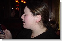 Siobh�n busy texting