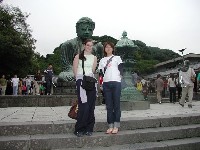 [Taken by Tomoko] Aoife and Tomoko's sister at the Daibutsu