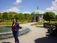 Frances in the English gardens