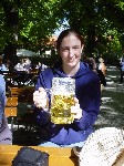 Aoife in the beer garden