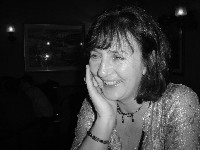 Maria in black and white