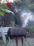 Simon at the bbq