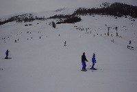 Aoife way up there, on her way down