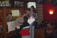 Nico kissing his ski instructor