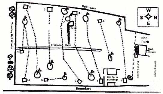 Map of Townley Hall Golf Course
