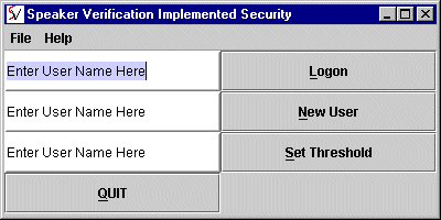 Initial Client Screen