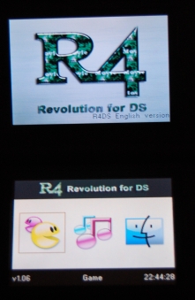 The R4 Adapter start up menu