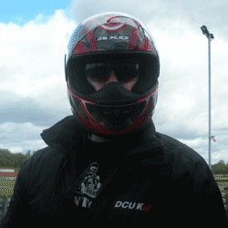 Jimmy with his new helmet